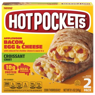 Hot Pockets Bacon, Egg & Cheese Croissant Crust Breakfast Sandwiches 2 Pack 8.5 oz