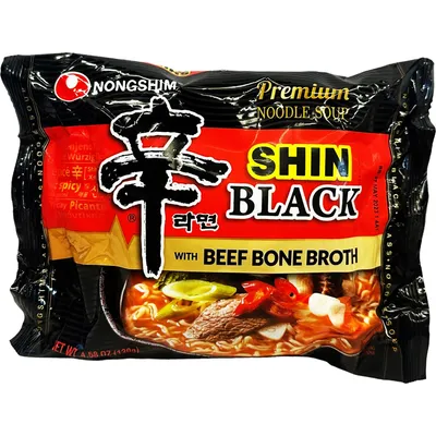 Nongshim Black With Beef Bone Broth Shin Premium Noodle Soup