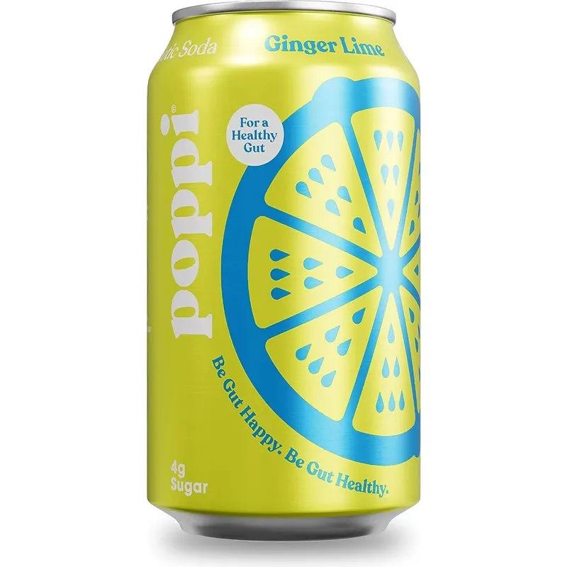 Poppi Ginger Lime Prebiotic Soda view 1