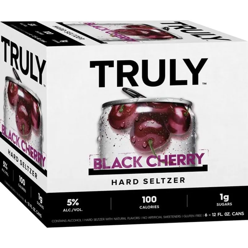 TRULY Hard Seltzer Black Cherry, Spiked Sparkling Water view 1