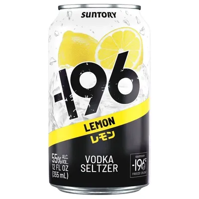 Suntory -196 Lemon Vodka Seltzer 4-Pack 355ml Cans