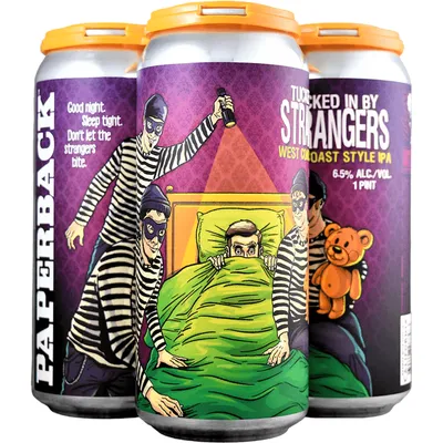Paperback Brewing Tucked In By Strangers West Coast IPA 4pk 16 oz cans