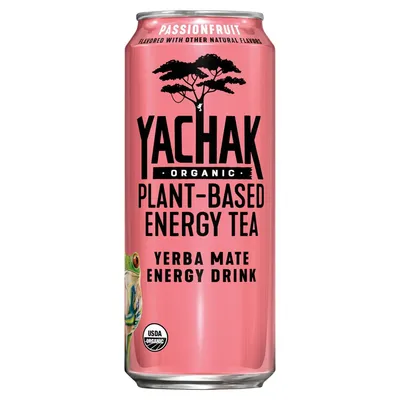 Yachak Organic Passionfruit Yerba Mate Energy Tea 16 oz Can