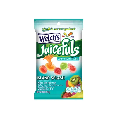 Welch's Juicefuls Island Splash Fruit Snacks 4 oz Bag