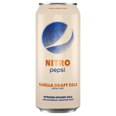 Pepsi Nitro Vanilla Draft Cola 13.65 oz Can