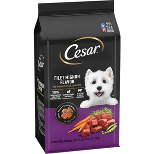 Cesar Filet Mignon Tender Pieces Crunchy Kibble Small Breed Dog Food
