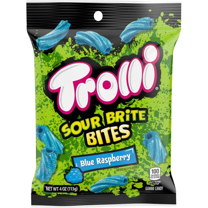 Trolli Blue Raspberry Sour Brite Bites Gummi Candy view 1