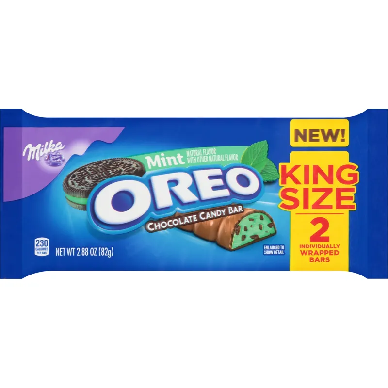 Milka Oreo Chocolate Candy Bar King Size - Individually Wrapped Bars - Mint view 1