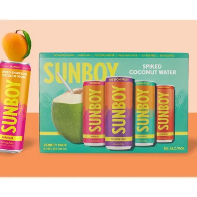 SUNBOY Spiked Coconut Water Variety Pack 8pk 12oz Cans