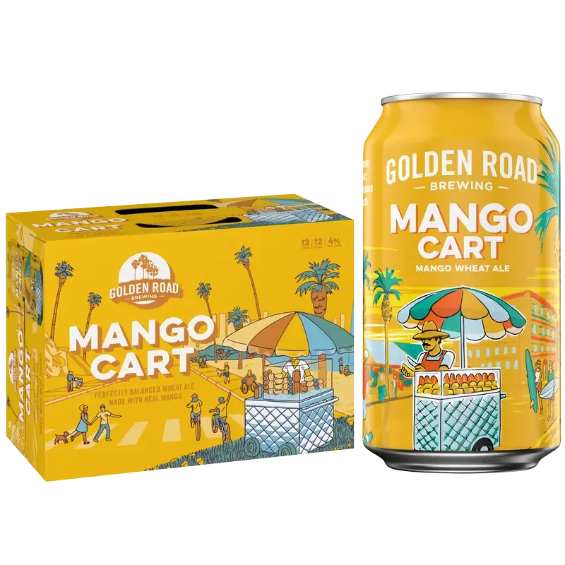 Golden Road Brewing Mango Cart Wheat Ale Beer view 1
