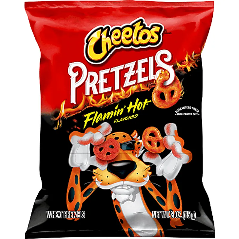 Cheetos Wheat Pretzels, Flamin' Hot Flavored Bag view 1