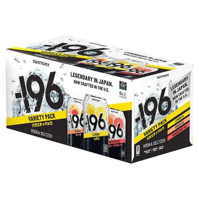 Suntory 196 Vodka Seltzer Variety Pack 8 Pack 355 mL