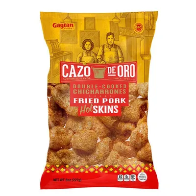 Cazo de Oro Hot Pork Skins 2 oz Bag
