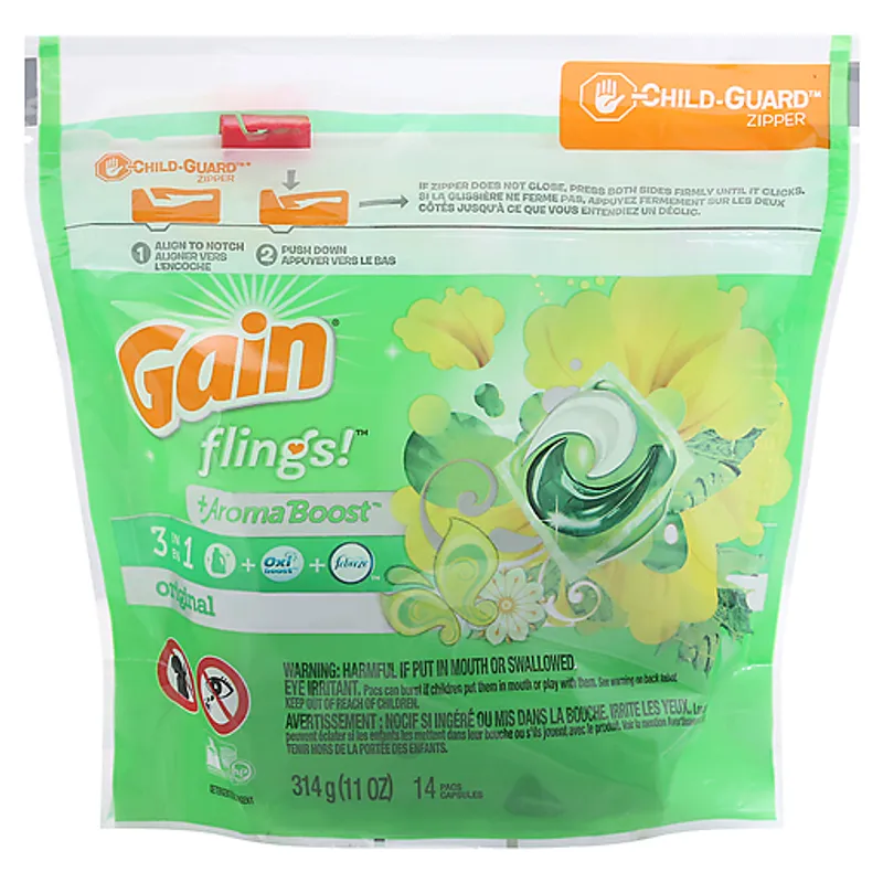 Gain Flings Original Scent Laundry Detergent Pods view 1