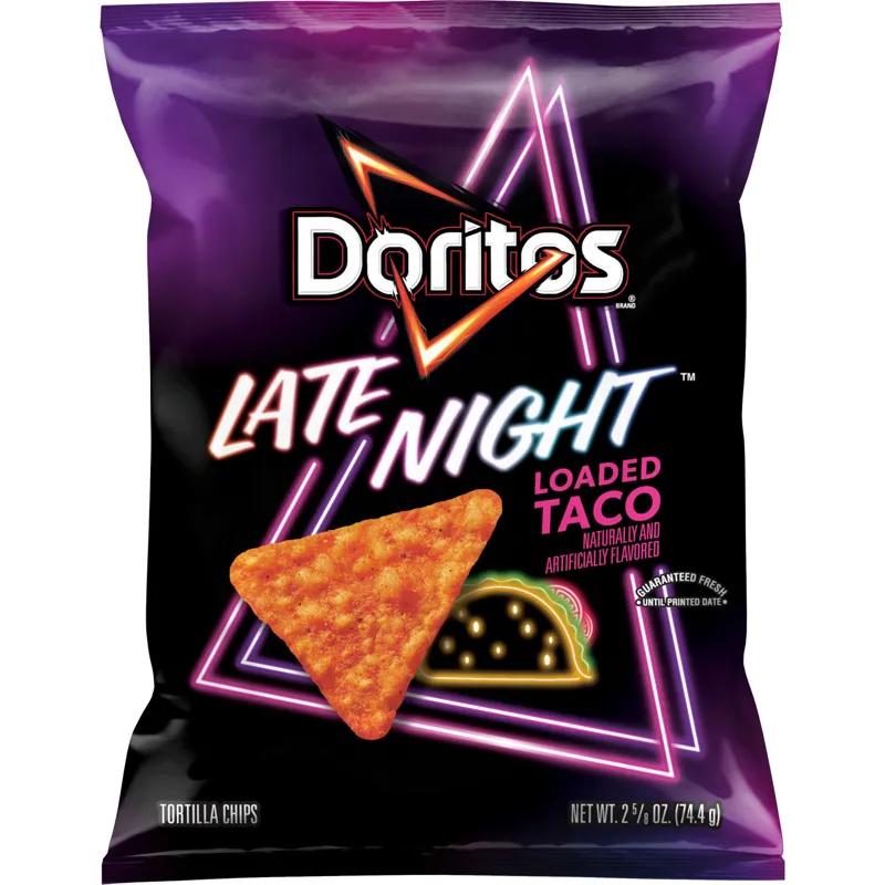 Doritos Late Night Loaded Taco Tortilla Chips Bag view 1
