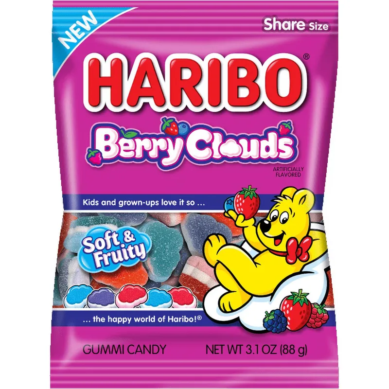 Haribo Berry Clouds Gummi Candy view 1
