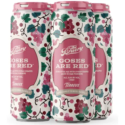 The Bruery Goses Are Red Sour Gose Tart Ale 16 oz Can 4 Pack