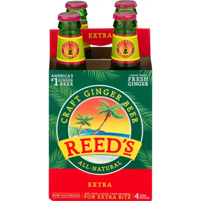 Reed's All Natural Ginger Beer 12 oz 4 count