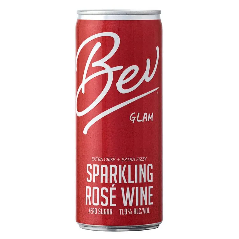 Bev Glam Sparkling Rosé Wine view 1