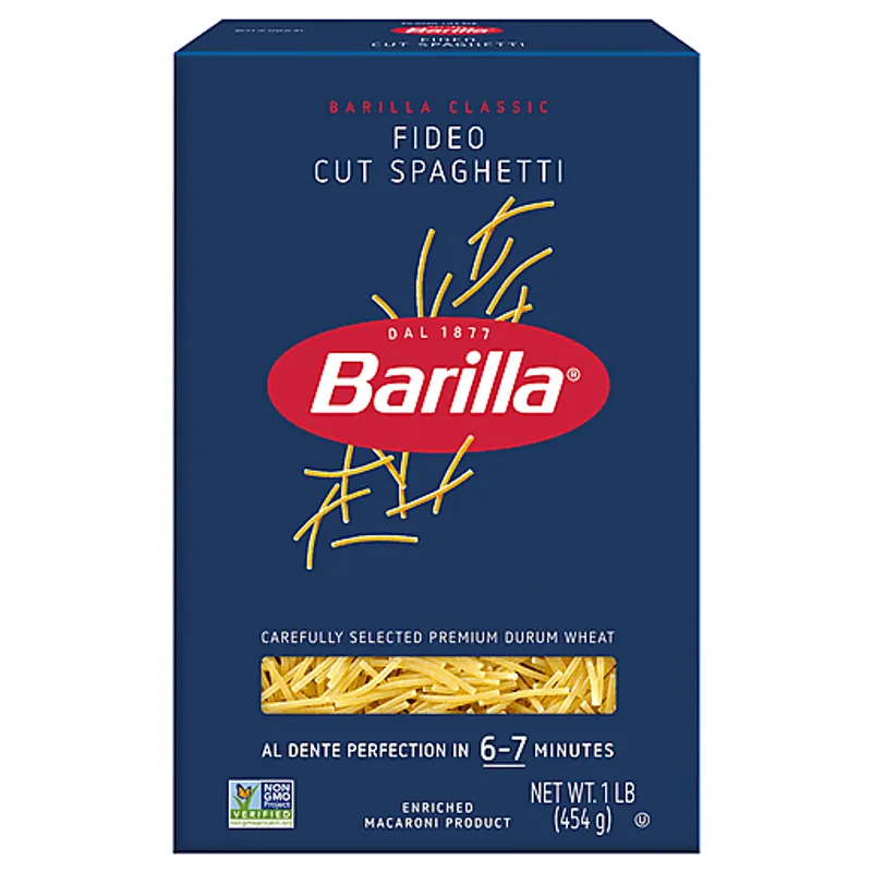 Barilla Fideo Cut Spaghetti Box view 1