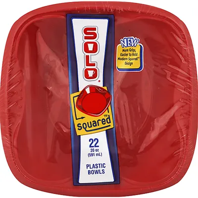Solo Squared Plastic Bowls 22 Pack 20 oz