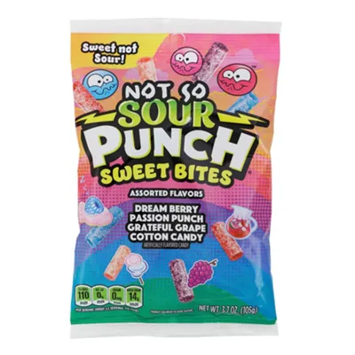Sour Punch Sweet Bites Assorted Flavors 3.7 oz Bag