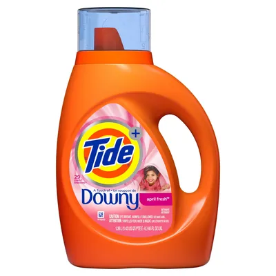 Tide Plus Downy April Fresh Scent Liquid Laundry Detergent 46 oz Bottle