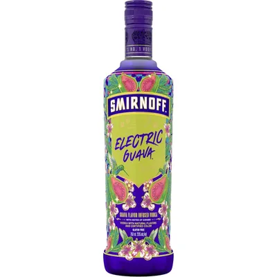 Smirnoff Electric Guava Flavored Vodka 750 mL