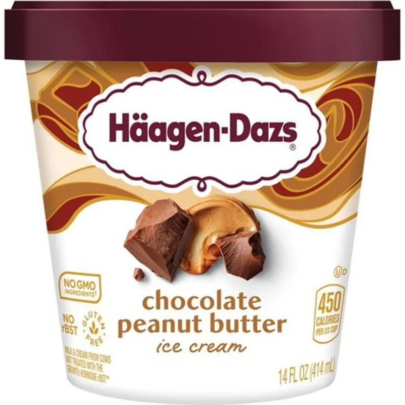 Haagen-Dazs Chocolate Peanut Butter Ice Cream view 1