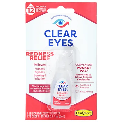 Clear Eyes Redness Relief Eye Drops 0.2 oz Bottle