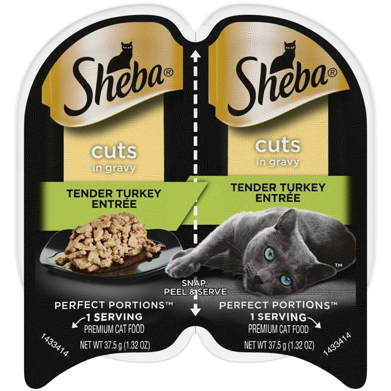 Sheba Perfect Portions Cuts in Gravy Tender Turkey Entrée view 1