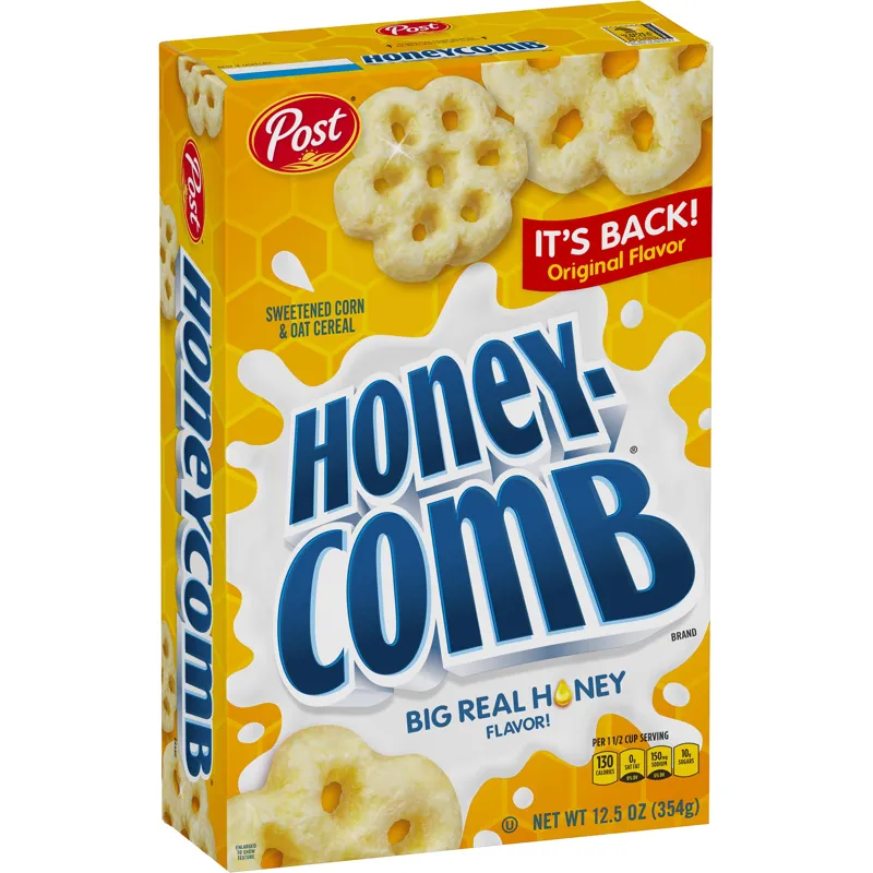 Post Honey Comb Cereal Carton view 1