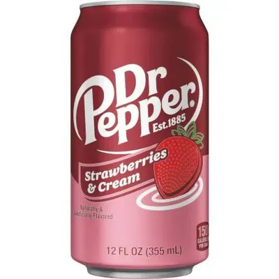 Dr Pepper Strawberries & Cream Soda 12 oz Can