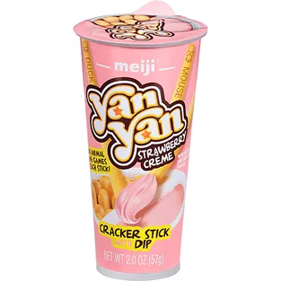 Meiji Cracker Stick Strawberry Creme