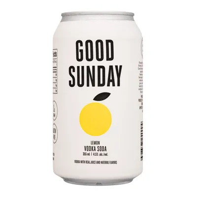 Good Sunday Lemon Vodka Soda 6-pack 355 mL cans