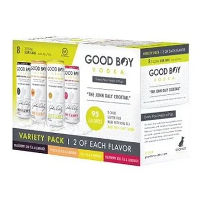 Good Boy Vodka Seltzer Variety Pack 8 Pack 96 oz
