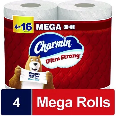 Charmin Ultra Strong Mega Toilet Paper 4 Mega Rolls 4-pack