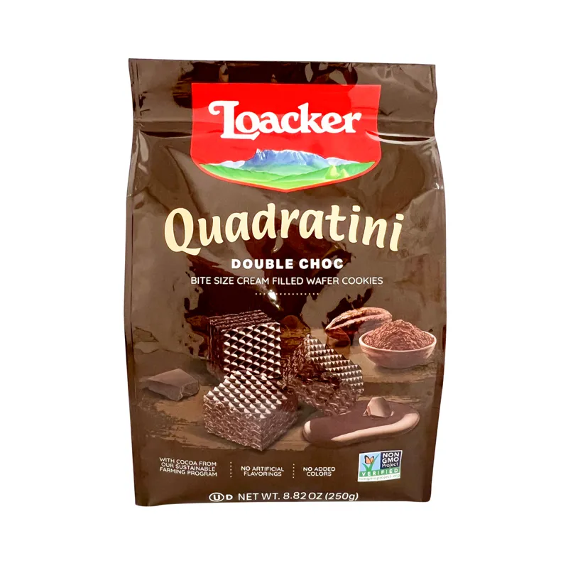 Loacker Quadratini Double Chocolate Wafers view 1