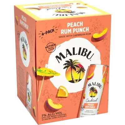 Malibu Peach Rum Punch 12 oz