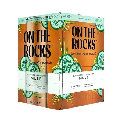 On The Rocks Cucumber & Lemongrass Mule 4 Pack 12 oz Cans