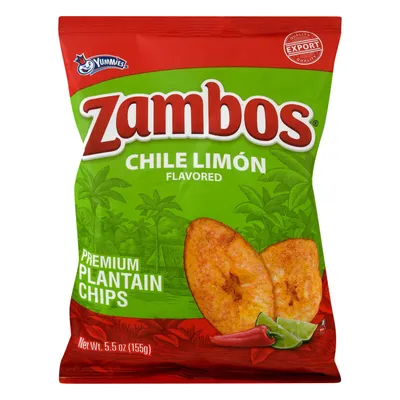 Zambos Chile Limon Plantain Chips 5.3 oz Bag