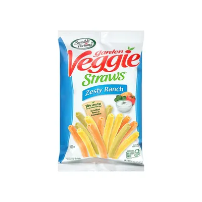 Sensible Portions Garden Veggie Straws Zesty Ranch 2.25 oz Bag