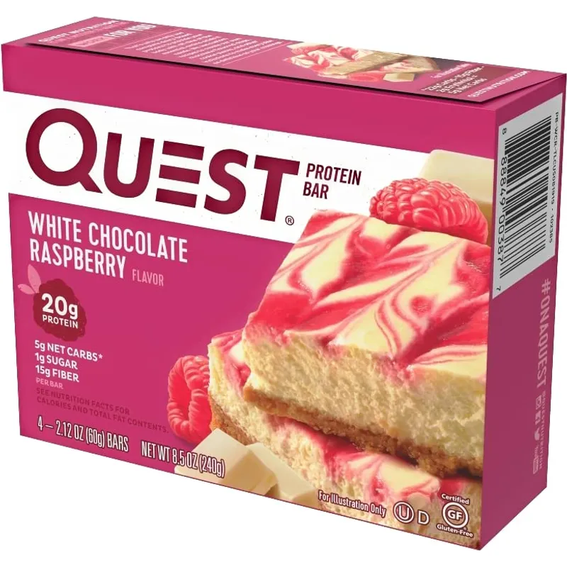 Quest Protein Bar White Chocolate Raspberry view 1