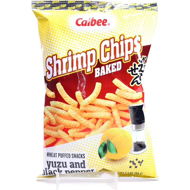 Shrimp Chips Calbee Yuzu & Black Pepper Baked view 1