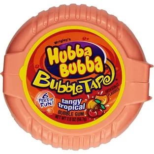 Wrigley's Hubba Bubba Bubble Tape Tangy Tropical Bubble Gum