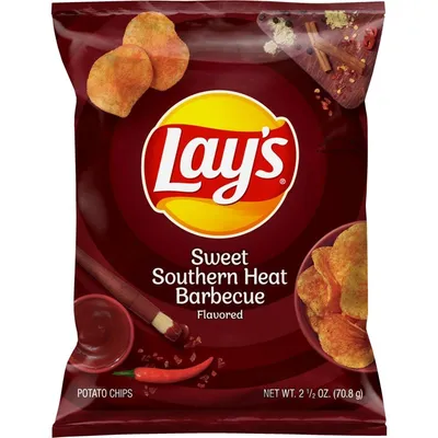 Lay's Sweet Southern Heat Barbecue Chips 2.5 oz Bag