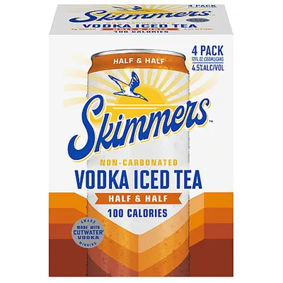 Skimmers Vodka Iced Tea Half & Half 4 Pack 12 oz Cans