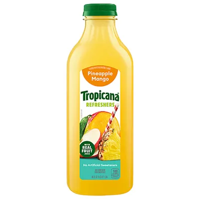Tropicana Refreshers Pineapple Mango 46 oz Bottle