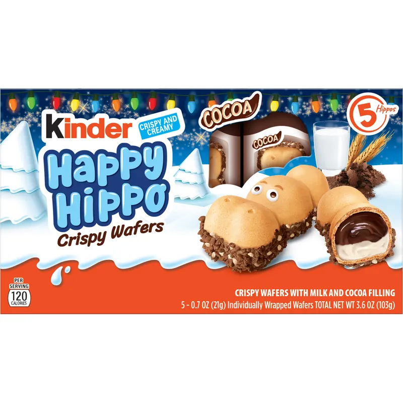 Kinder Happy Hippo Cocoa BIscuits Box view 1