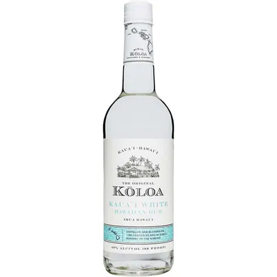 Koloa White Rum 750 ml (40% ABV)